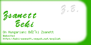 zsanett beki business card